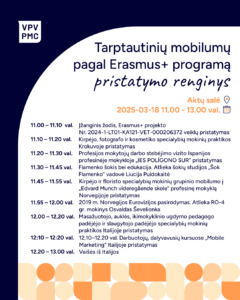 Tarptautinių mobilumų pagal Erasmus+ programą pristatymas