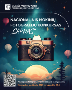 Kvietimas dalyvauti nacionaliniame mokinių fotografijų konkurse „Sapnas“