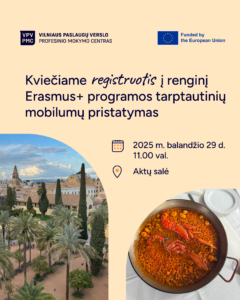 Kviečiame į Erasmus+ programos tarptautinių mobilumų pristatymo renginį!